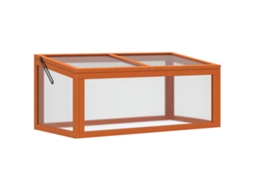Estufa De Laranja Madeira E Policarbonato Cold Frame 90 X 46 40 Cm Com Tampa Caixa Estrutura Fria À Prova Intemidade Para Jardim