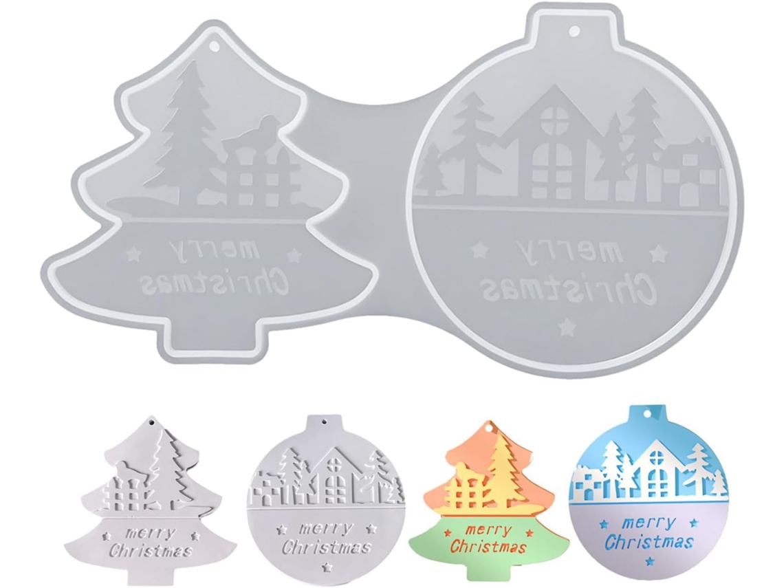 Molde De Silicone Pingentes De Natal