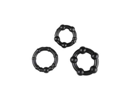 Pacote De Anéis De Ereção De Desempenho Preto TRINITY VIBES