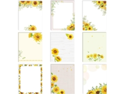 Blocos De Notas Adesivas, 9 Unidades, 8x10cm, Formato De Coração, Para Diy, Escritório E Escola