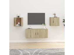 Vidaxl Móveis de Tv de Parede 2 Pcs 40x34,5x40 Cm Carvalho Sonoma