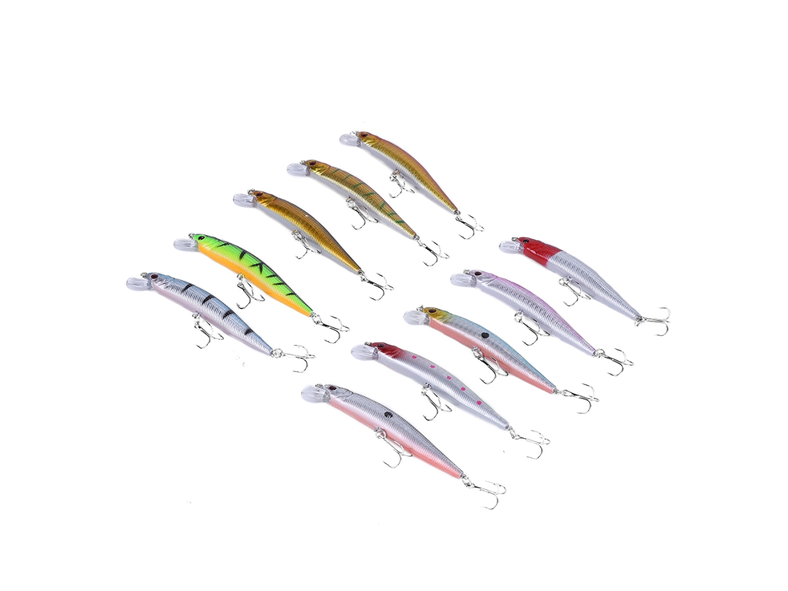 Bionic Artificial Bait (bionic Lure For Fish Attracting And Fishing) Minnow Lure 9cm 8g 10-pack Multiple Colors Shipped Randomly