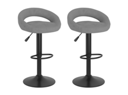 Bar Stool, Bar Stools Vidaxl Cinzeto Veludo (n/a)