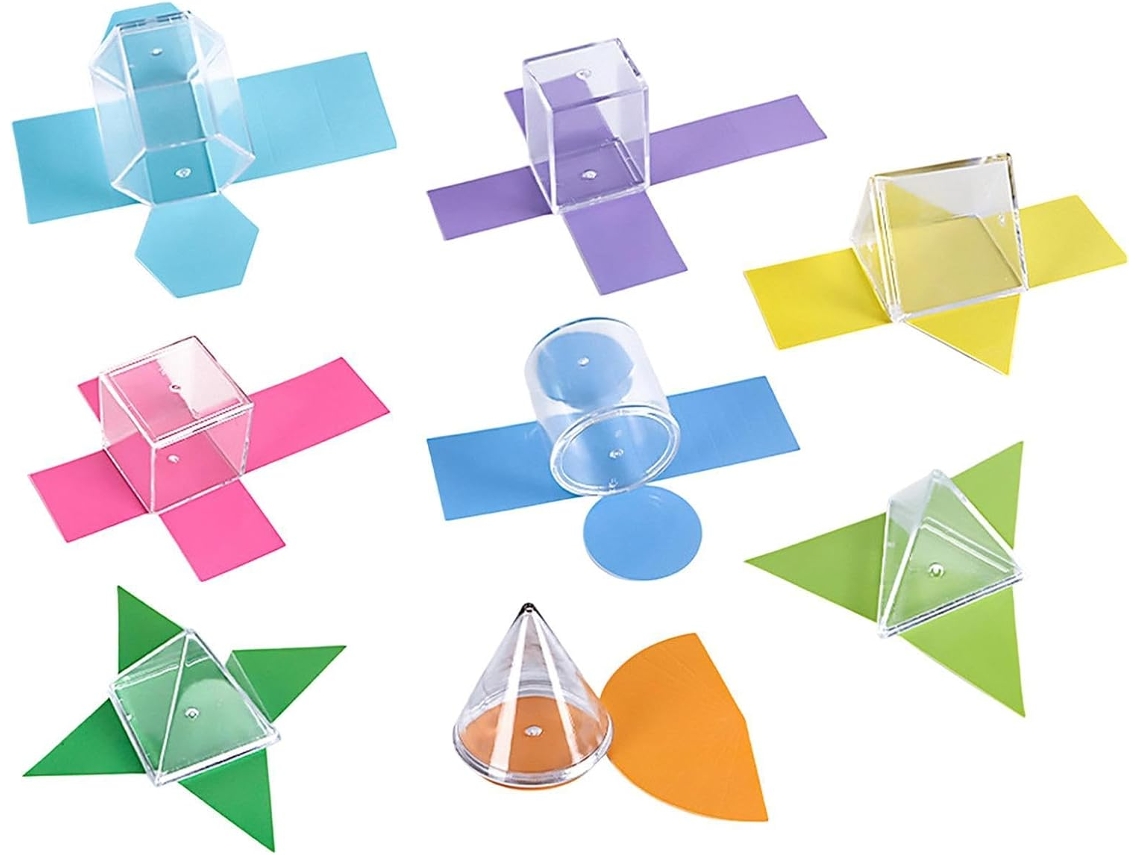 Formas 3d 8 Peças Matemáticas Educativas E Coloridas Blocos De Padrões Para Manipulação Matemática