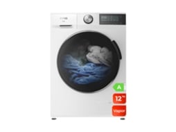 Máquina de Lavar Roupa EVVO Nova 12, 12kg, 1350rpm, A, Motor Inversor, Eprotect, 14 Programas, Vapor, Smart Load, Quick Wash 15’, Arranque Retardado, Branco
