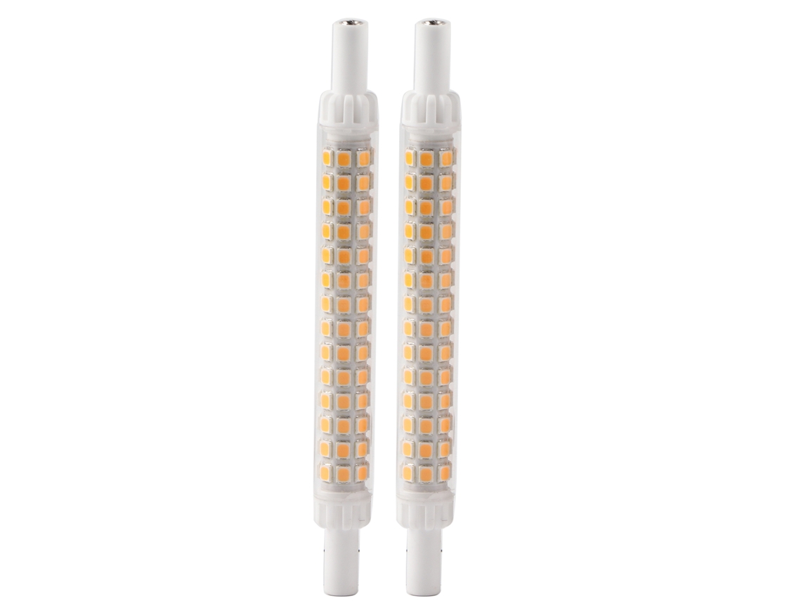 2pcs Lâmpada R7s 98led 118mm Dimmable 10w Branco Quente 200 240v | S/MARCA