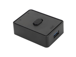 Switch bidirecional USB 3.0 com 2 entradas e 1 saída para teclado, mouse, scanner e impressora (KVM).