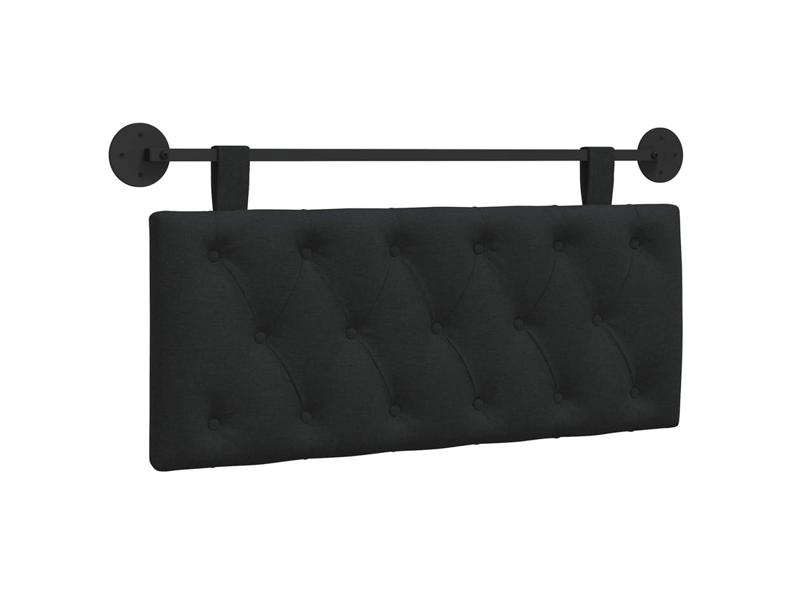 Conjunto 1 Cabeceira Suspensa Vidaxl Preto Tecido (110 X 55 X 7 Cm)