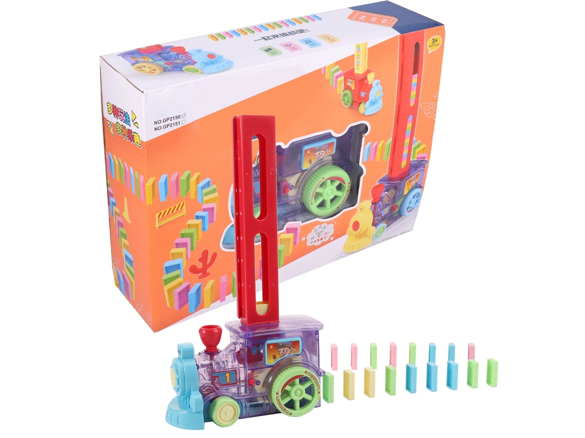 Ats juego de Domino Tren Toy Set Diy Colocación Automática Coche Educatsivo Niños 80pcs