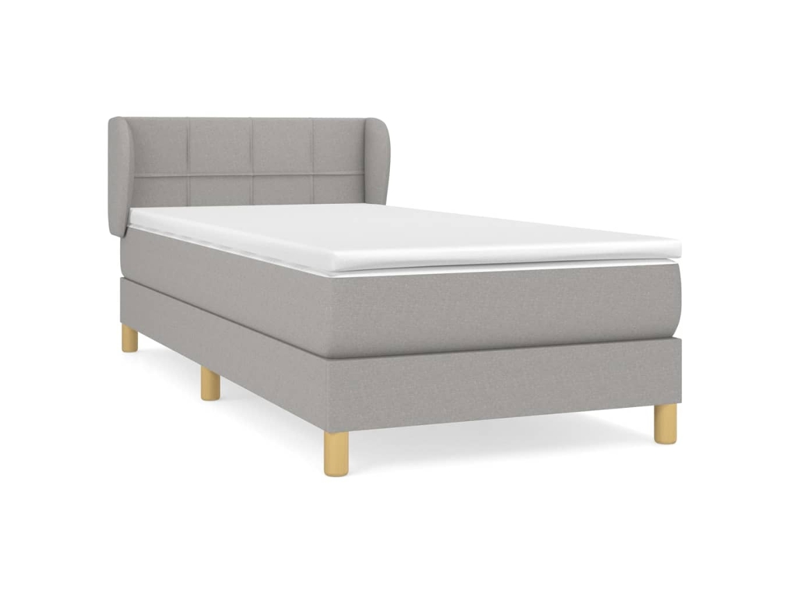 Box Spring Bed, Box Spring Beds Vidaxl Cinzeto Tecido (100 X 200 Cm)