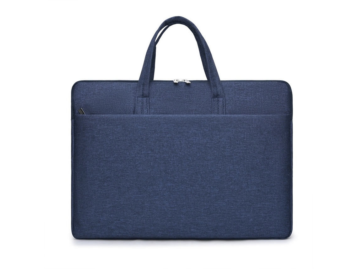 Bolsa Para Computador Portátil 14 Polegadas Impermeável Com Interior Macio E Bolso Auxiliar Azul, Para Trabalho E Viagens Elysve