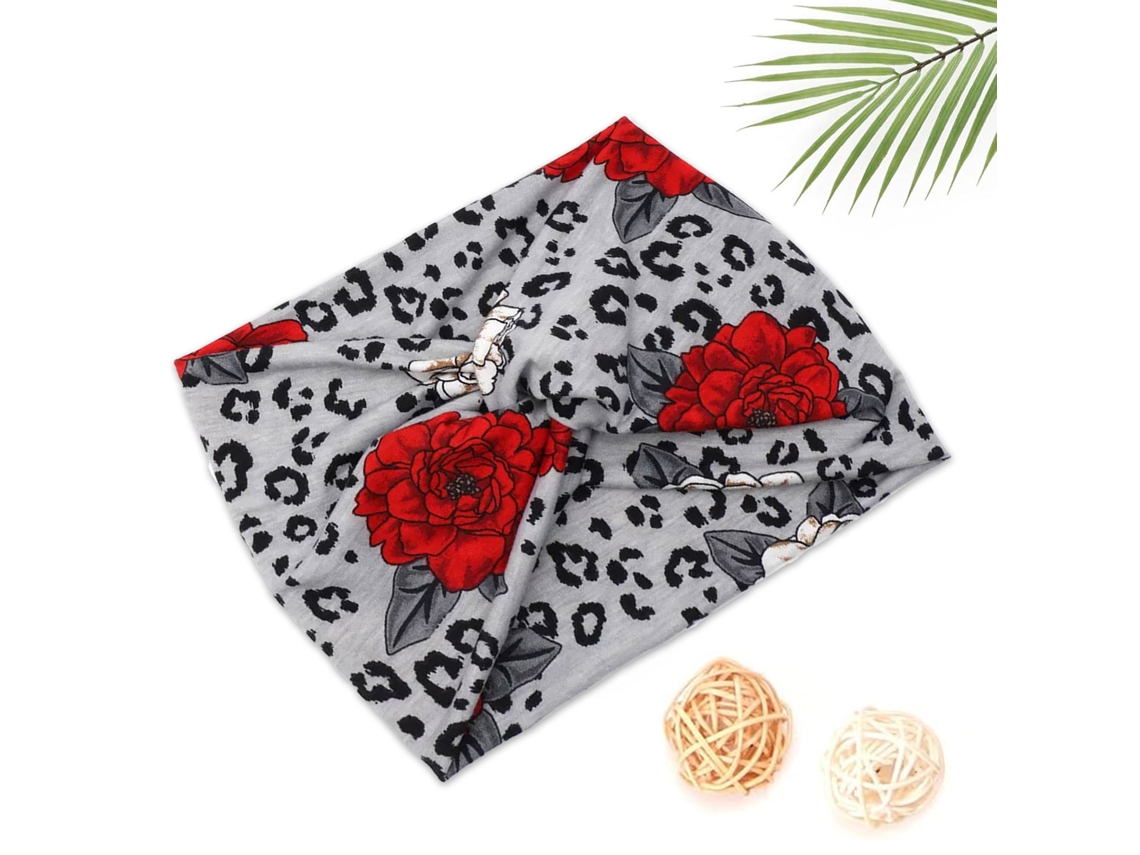Capa De Cetim De Cabelo Cruzado Impresso Leopard E Rosas Glamour Vermelho