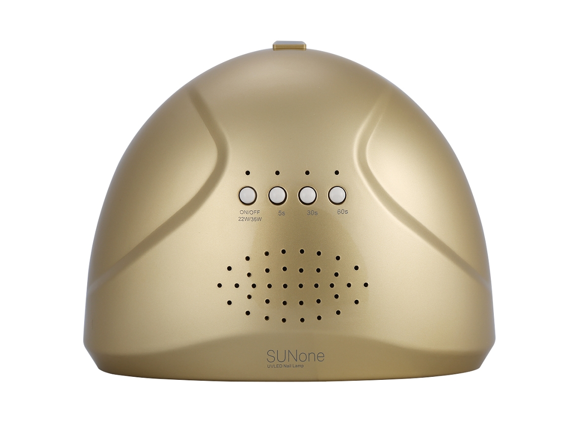 Lâmpada De Unhas Uv Led 2 Em 1 36w 21 Leds Secador Inteligente Para Gel De Unhas Cor Dourada