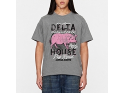 Rockinstone Animal House Movie Pig Roast Heather Graphite Adult T-shirt Size:s