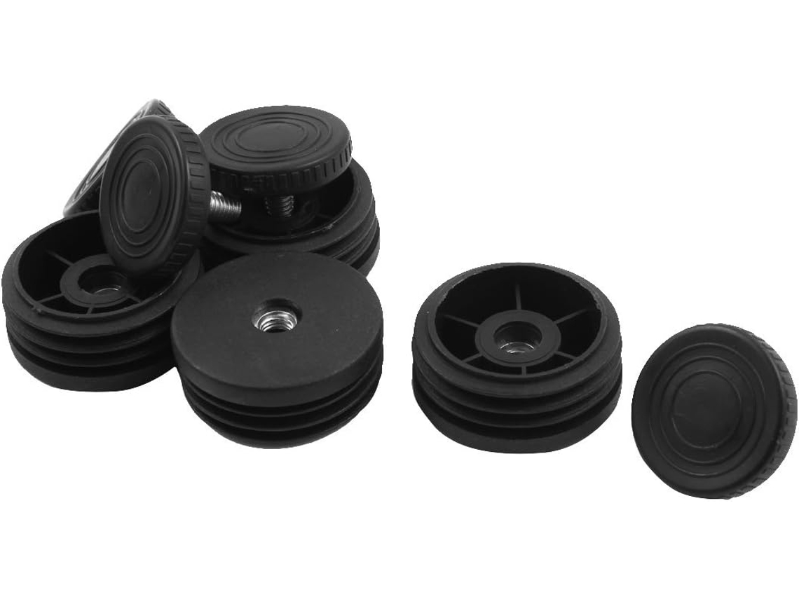 Ruilogod Conjunto De 4-niveladores Pé Metálicos, Para Uso Doméstico, Preto
