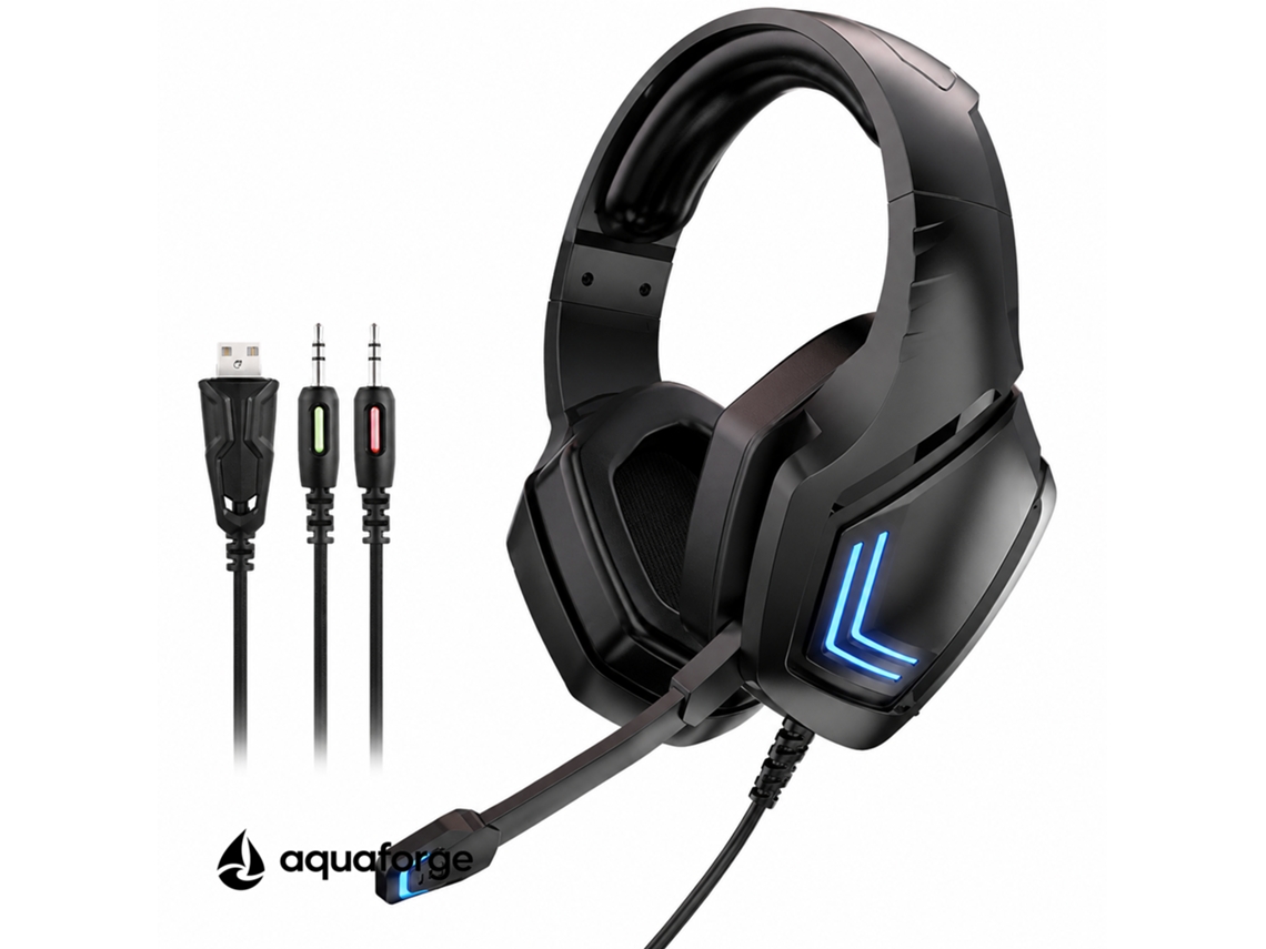 Headset Gaming Com Microfone Cancelamento De Ruído Led 3,5 Mm