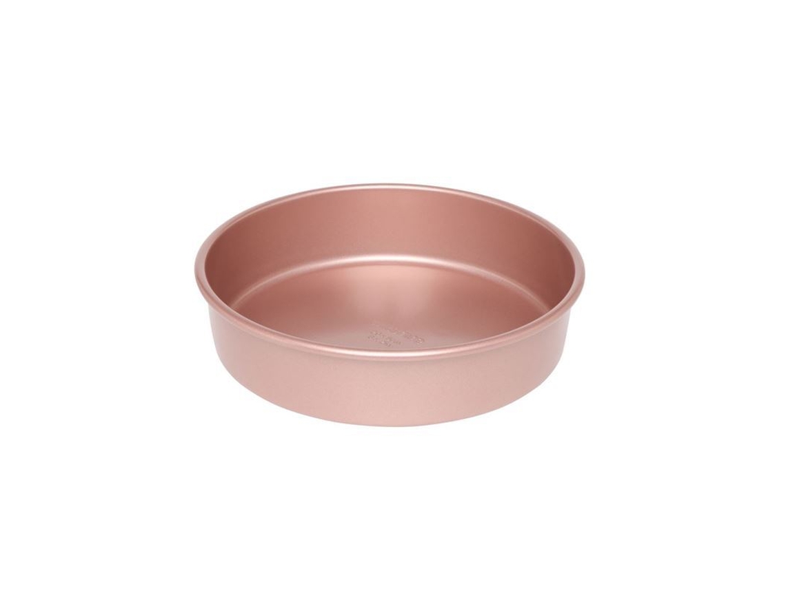 Forma Redonda Antiaderente para Bolo Ouro Rosa 23 Cm SUNNY SPACES