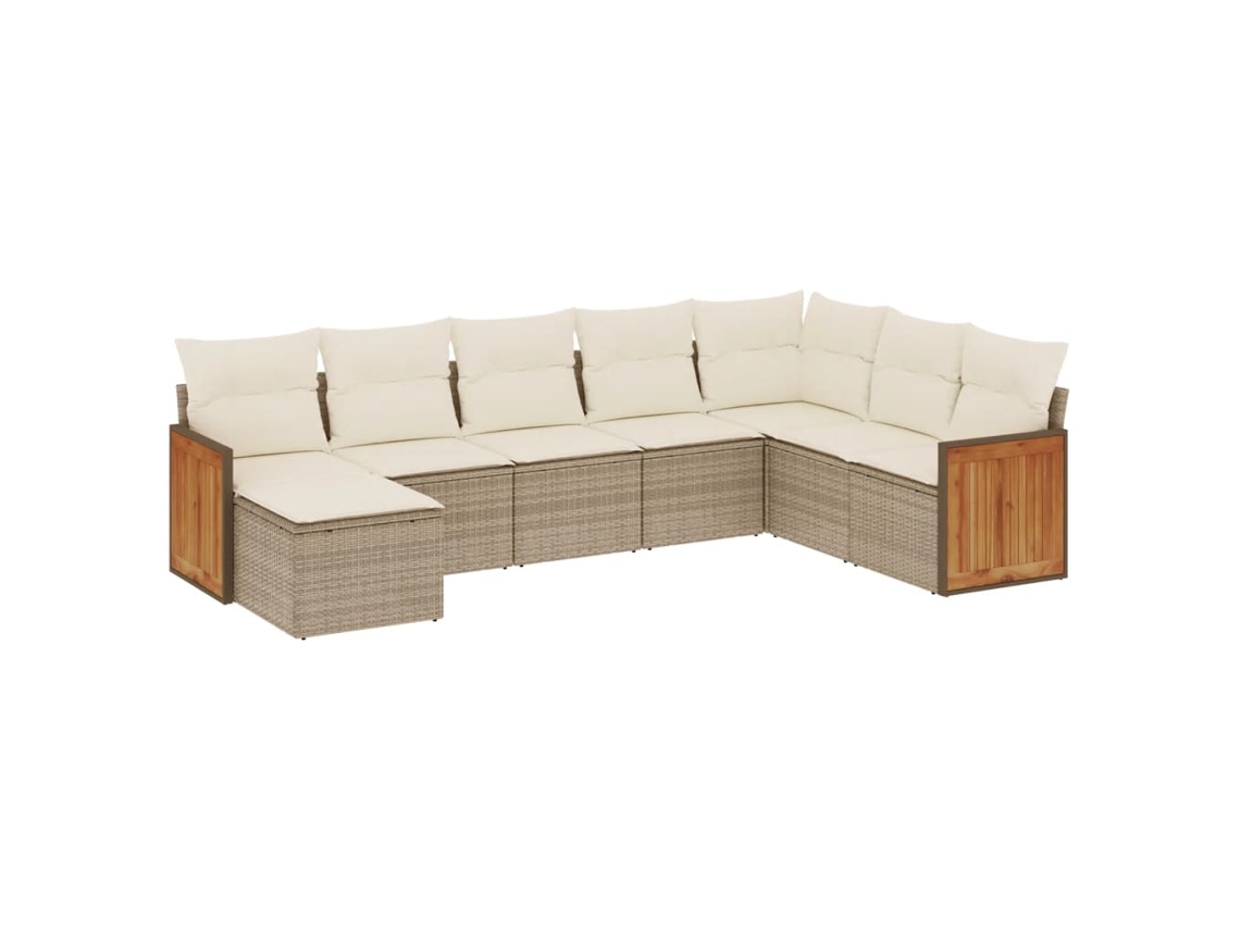 Garden Sofa Set, Garden Sofa Sets Vidaxl Bege Rattan / Vime (n/a)