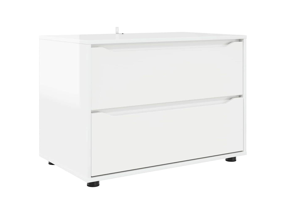 Armário de Arrumação Branco Brilhante 80 X 48 X 57 Cm MAISON EXCLUSIVE
