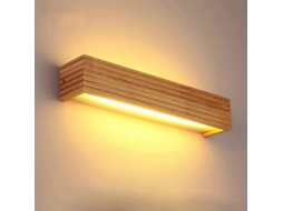 Omni lâmpada de Parede de Madeira Led Interior 8w Luz Quente para Quarto, Sala, Escritório, Corredor 35cm a