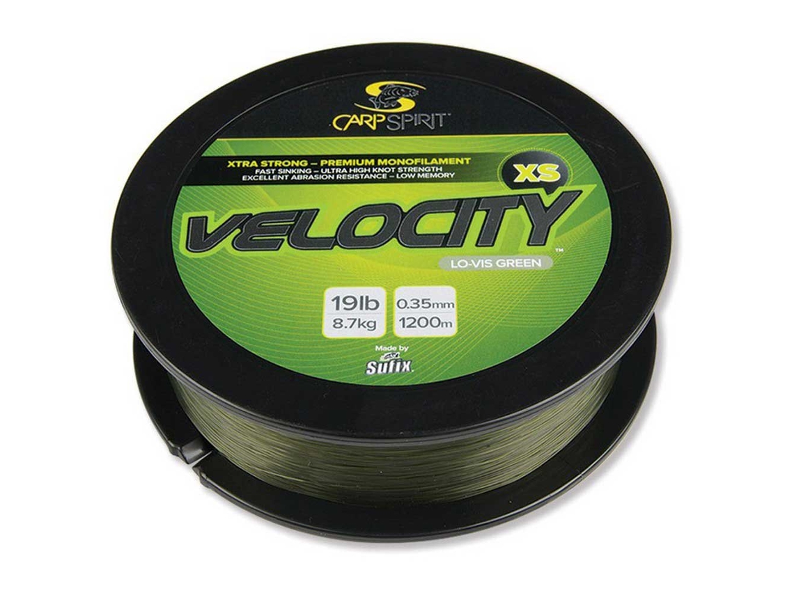 Linha Carpfishing Velocity Xs 1200 M Verde 0.300 Mmcarp Spirit