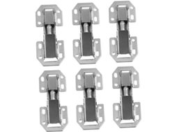 Conjunto De 6 Dobradiças Aço Para Armários, Com Fechamento Suave,