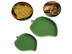 2pcs Tigela Folha para Répteis Alimento Água | S/MARCA