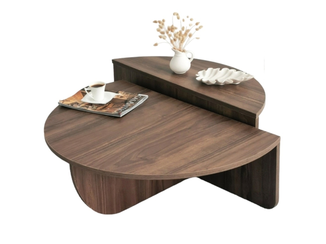 Mesa de Centro Modular em Nogueira Mila CONCEPT U (Outlet Caixa Aberta)