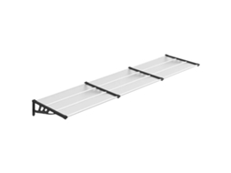 Toldo para Porta 358,5x90 Cm Policarbonato Preto/transparente MAISON EXCLUSIVE