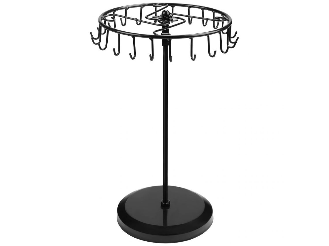 Suporte Giratório Para Colar, Suporte Para Exibição De Joias Com Rotação De 360 Graus, Torre Organizadora De Joias De Metal Com Altura Ajustável Para