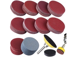 Kit De Discos De Lijado Com 100 Folhas De Areia E Almofadas Esponja, Granulações 80-3000, Tamanho 50mm