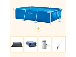 Intex Piscina Com Estrutura Retangular - 300x200x75 Cm - 5-peças S82