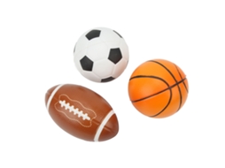 Mali conjunto de Bolas Esportivas para Crianças com Futebol Basquete Rugby Educativo Compacto