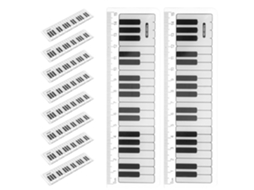 Régua De Piano Plástico 15cm 10 Unidades Com Design Musical Exclusivo Para Decoração Escolar Ferramenta Medição Precisa