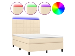 Box Spring Bed, Box Spring Beds Vidaxl Creme Tecido (140 X 200 Cm)