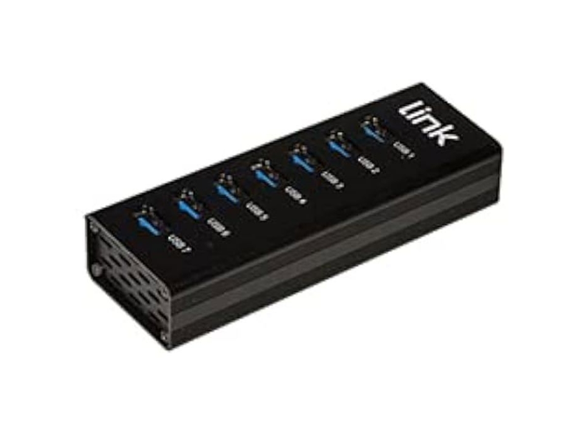 Hub LKHub37 7 Portas USB 3.0 Fonte de Alimentação LINK