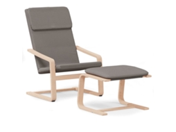 Relaxing Chair With Footstool, Relaxing Chairs With Footstools Vidaxl Cinzento-acastanhado Tecido