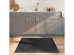Vidaxl Tapete Retangular 100x100 Cm Bambu Cinzento