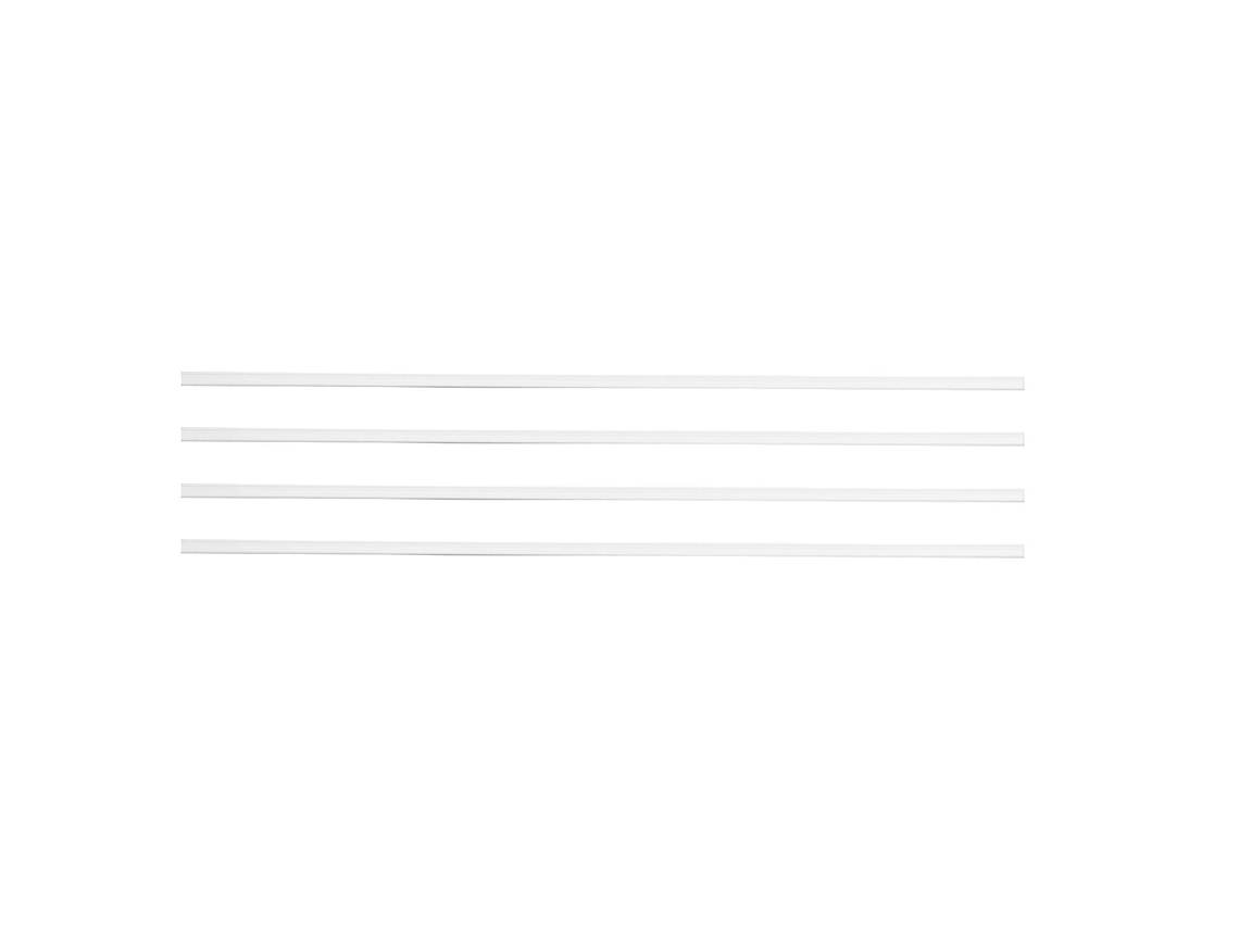 Primerox 4pcs Rodapé de Bétula Branco para Casinha de Bonecas 1:12 Acessório Decorativo Ângulo Direito
