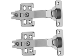 2 Dobradiças De Aço Para Armário Com Tecnologia Amortecimento Hidráulico Fechamento Suave, Laminadas A Frio