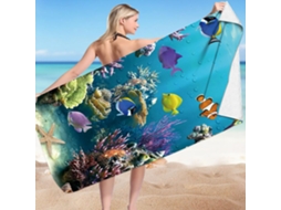 Toalhas De Praia Velo De Dupla Face Absorvente Para Campismo, Piscina E Viagens.160*80cm Peixe-palhaço Hexinyigjly