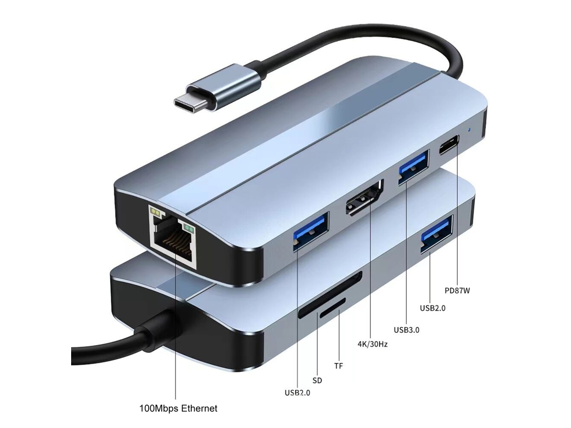 Estação de Docking Usb C Hub 8 em 1 com Saída 4K EOOCOO