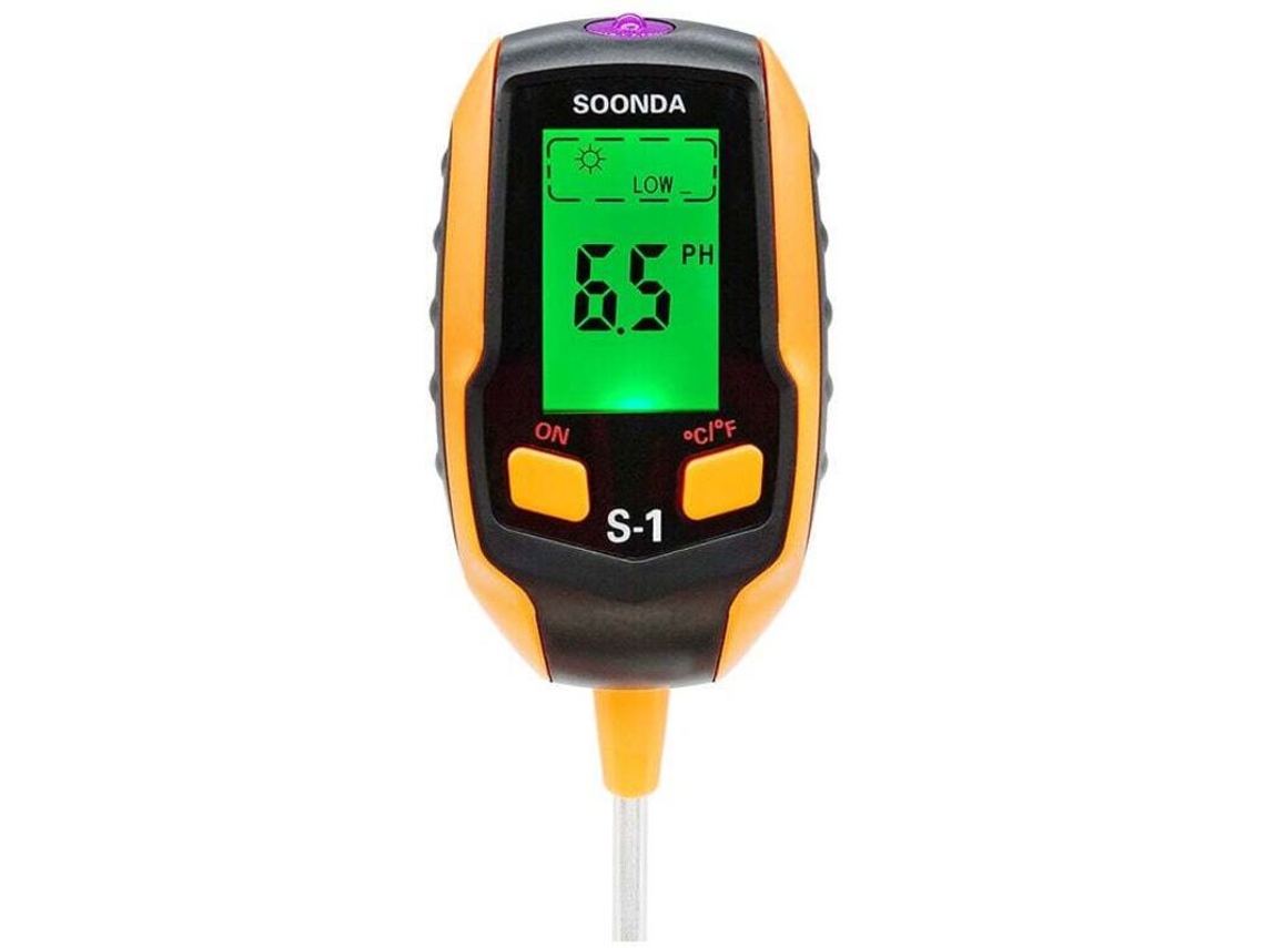 Medidor Digital De Ph Do Solo 4 Em 1, Umidade Para Plantas Com Sensor Temperatura, Ferramentas Jardinagem Aquaforge