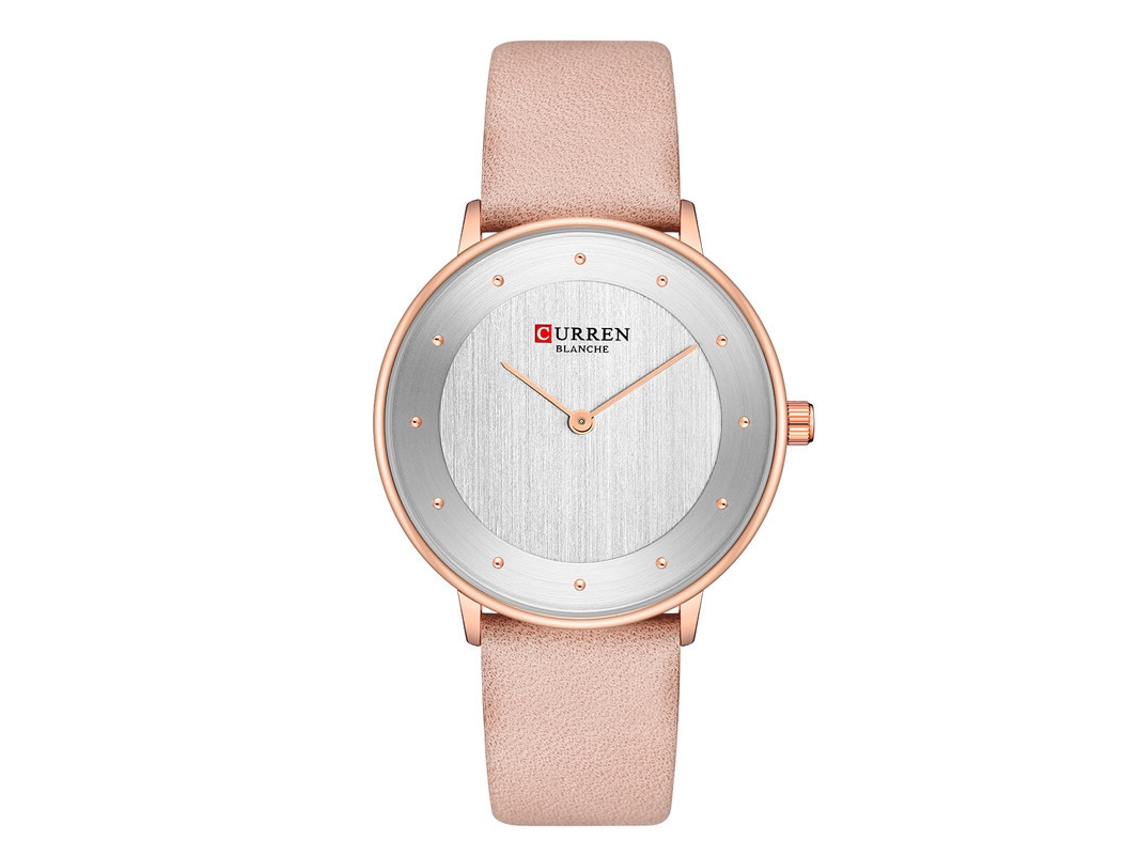 Relógio De Pulso Feminino Casual De Quartzo, Fino E Resistente À Água, Com Pulseira De Couro Redonda, Ideal Para Estudantes.