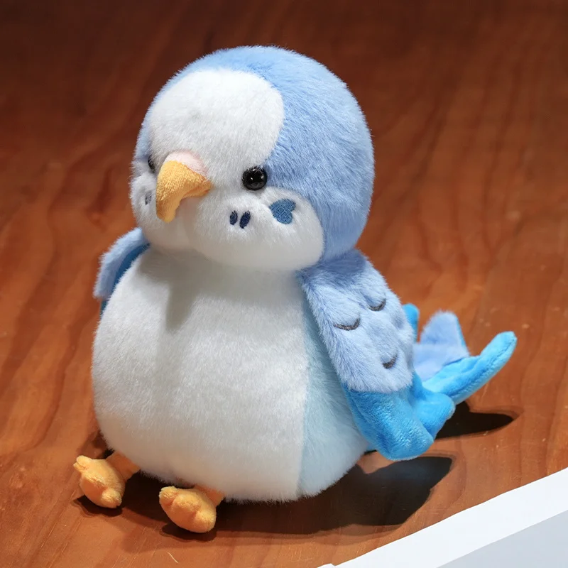 Lindo Brinquedo de Pelúcia Realista de Papagaio de Desenho Animado Estilo Anime MDUG (azul, 25cm)