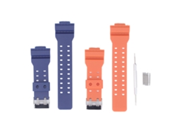 Pulseira de resina para relógio Ga 110, pulseira de substituição leve para homens e mulheres, laranja e azul escuro.