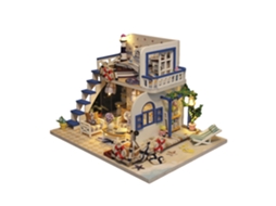 Modelo 3d Para Montar Uma Cabana Da Costa Azul, Com Luzes Led, Dimensões 19x15x13 Cm.