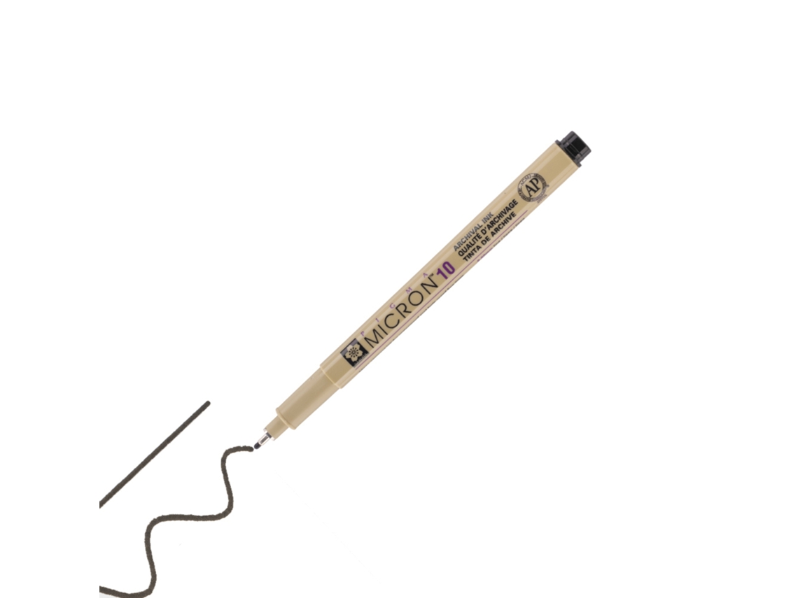 Marcador Permanente SAKURA Pigma Micron Ponta De 0 6 mm (Preto)