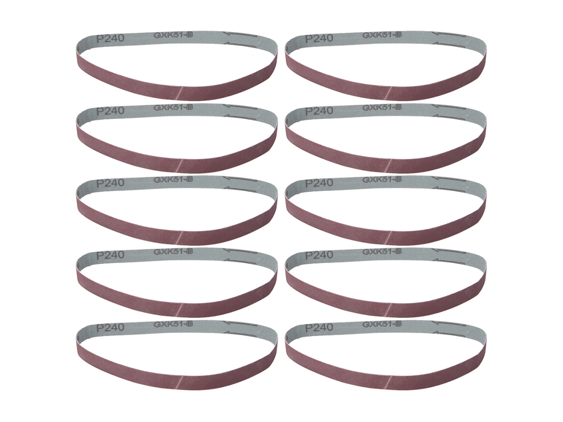 10 Pcs Correa De Lijado Abrasivo Circular 457x13mm Oxido De Aluminio Gxk51-b(240)