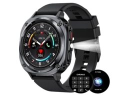 Relógio inteligente Bestvite com tela HD de 1,39 polegadas, monitoramento de saúde, mais de 100 modos esportivos, chamadas Bluetooth (preto)